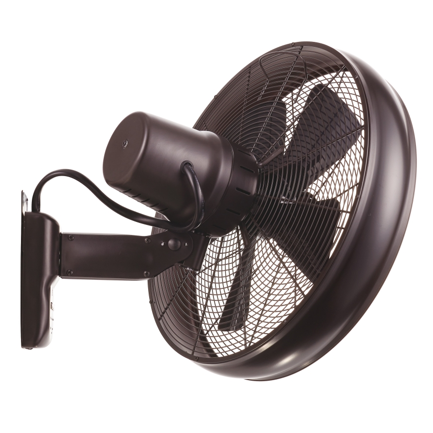 Lucci air 213125 - Seinätuuletin BREEZE 55W/230V musta/ruskea + kaukosäädin