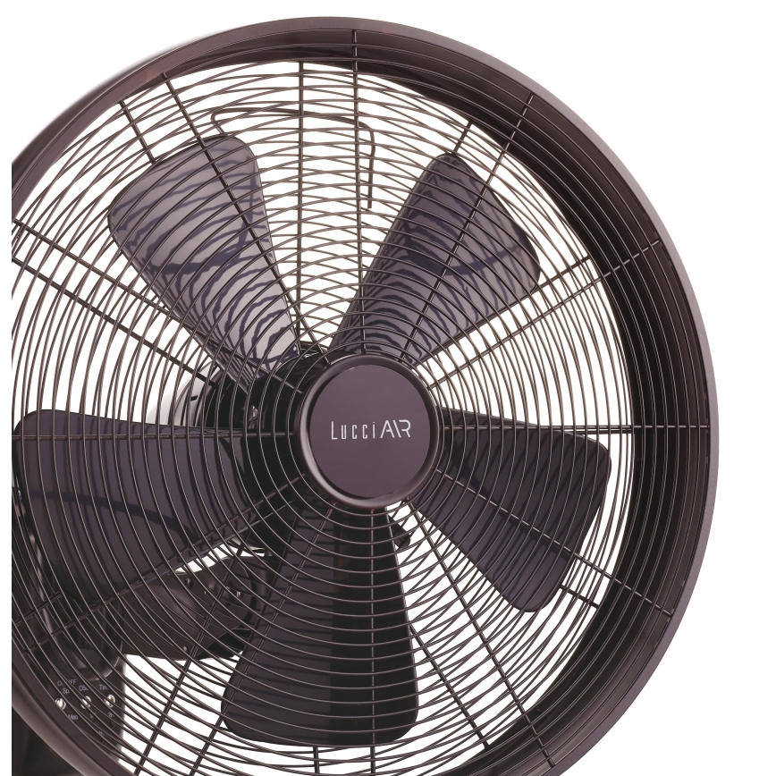 Lucci air 213125 - Seinätuuletin BREEZE 55W/230V musta/ruskea + kaukosäädin