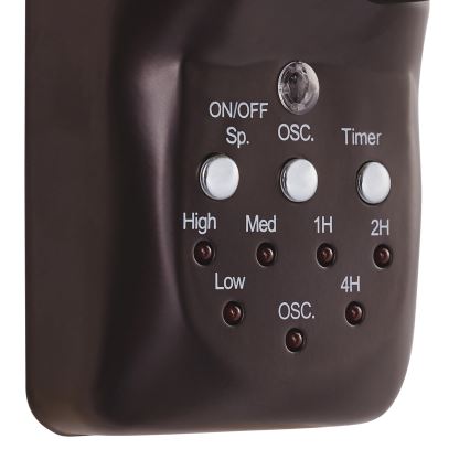 Lucci air 213125 - Seinätuuletin BREEZE 55W/230V musta/ruskea + kaukosäädin