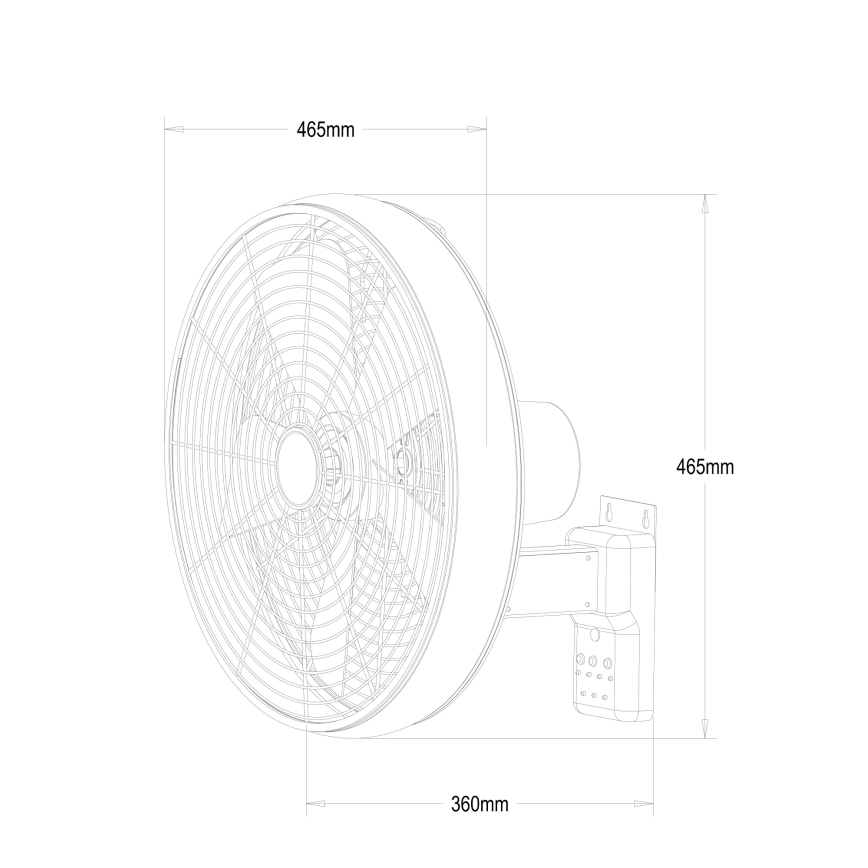 Lucci air 213126 - Seinätuuletin BREEZE 55W/230V matta kromi + kaukosäädin