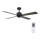 Lucci air 213170 - LED Kattotuuletin NEWPORT musta + kauko-ohjaus