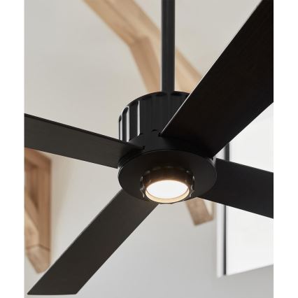 Lucci air 213170 - LED Kattotuuletin NEWPORT musta + kauko-ohjaus