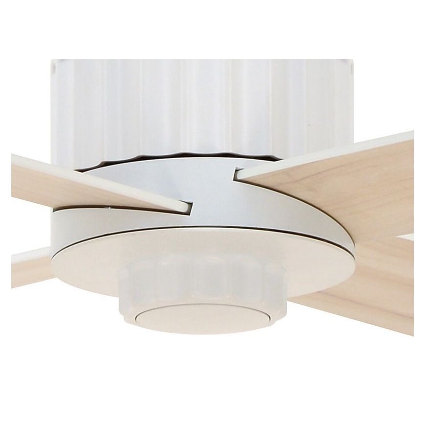 Lucci air 213171 - LED Kattotuuletin NEWPORT puu/valkoinen/beige + kauko-ohjaus