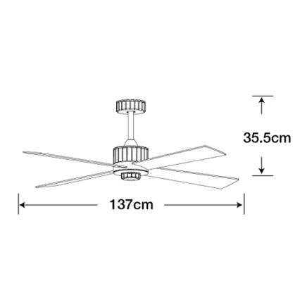 Lucci air 213171 - LED Kattotuuletin NEWPORT puu/valkoinen/beige + kauko-ohjaus