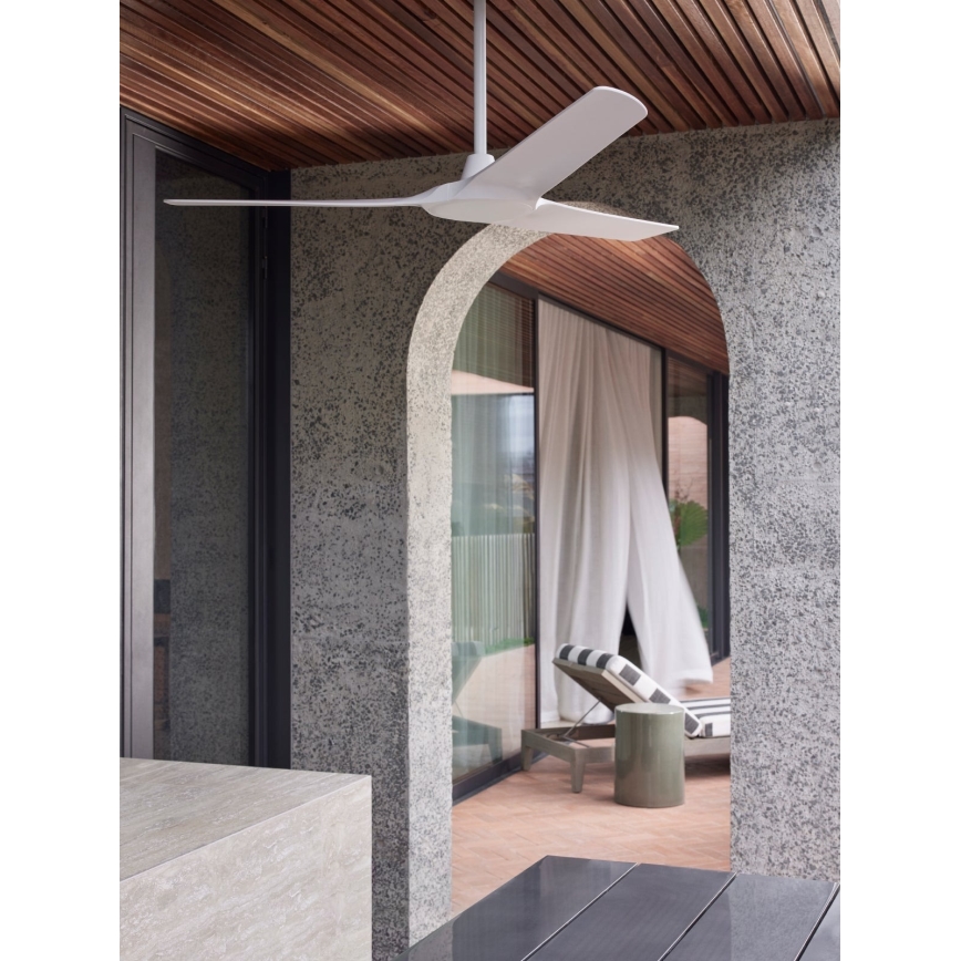 Lucci Air 21321549 - Kattotuuletin ABYSS halkaisija 142 cm IP66 valkoinen + kauko-ohjaus
