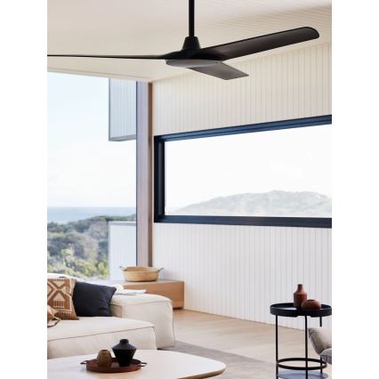 Lucci Air 21321649 - Kattotuuletin ABYSS halkaisija 142 cm IP66 musta + kauko-ohjaus