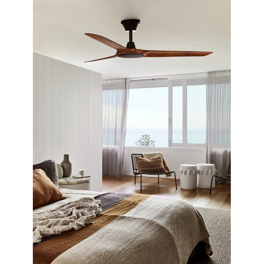 Lucci Air 21321749 - Kattotuuletin ABYSS halkaisija 142 cm IP66 ruskea + kauko-ohjaus