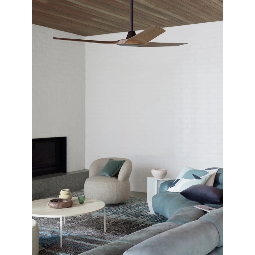 Lucci Air 21321749 - Kattotuuletin ABYSS halkaisija 142 cm IP66 ruskea + kauko-ohjaus