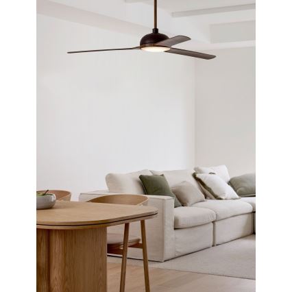 Lucci air 213301- LED himmennettävä kattovalo UNIONE 1xGX53/12W/230V ruskea/kiiltävä kromi + kauko-ohjaus