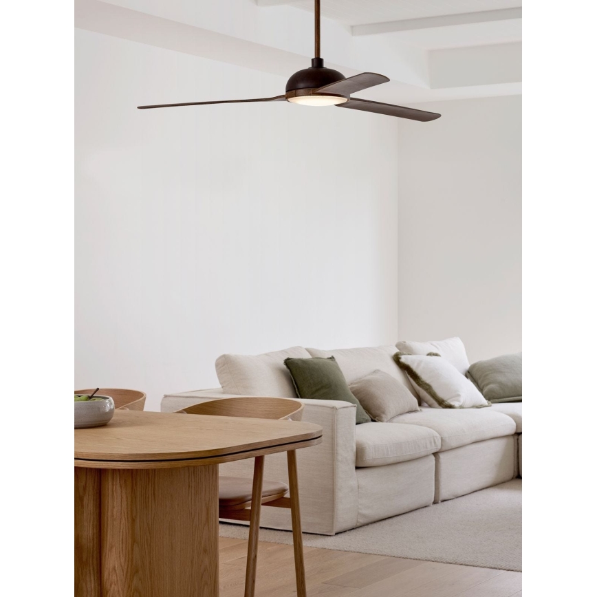 Lucci air 213301- LED himmennettävä kattovalo UNIONE 1xGX53/12W/230V ruskea/kiiltävä kromi + kauko-ohjaus