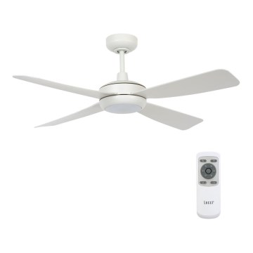 Lucci air 213302- LED Himmennettävä tuuletin SLIPSTREAM 1xGX53/12W/230V valkoinen + kauko-säädin