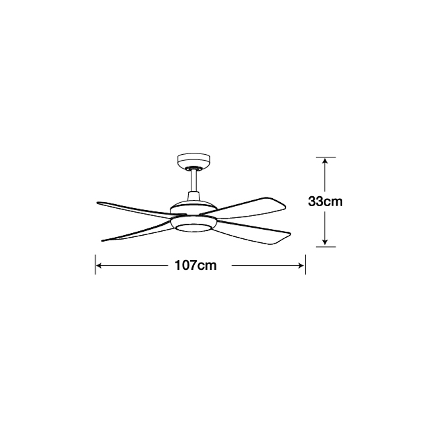 Lucci air 213303- LED Himmennettävä tuuletin SLIPSTREAM 1xGX53/12W/230V musta + kauko-säädin