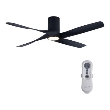 Lucci air 213351 - LED Himmennettävä tuuletin RIVIERA 1xGX53/12W/230V musta + kauko-ohjain