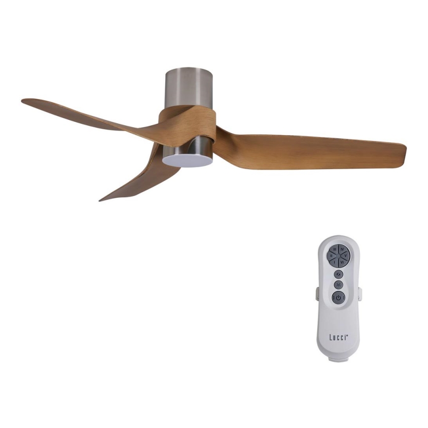Lucci air 213355-LED himmennettävä kattovalo NAUTICA 1xGX53/12W/230V ruskea/kiiltävä kromi + kauko-ohjaus