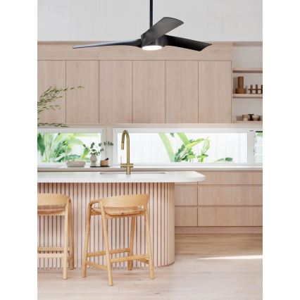 Lucci air 213358 - LED Himmennettävä tuuletin LINE 1xGX53/12W/230V musta + kaukosäädin
