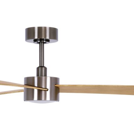 Lucci air 21610449 - LED himmennettävä kattovalo CLIMATE 1xGX53/12W/230V ruskea/kiiltävä kromi + kauko-ohjaus
