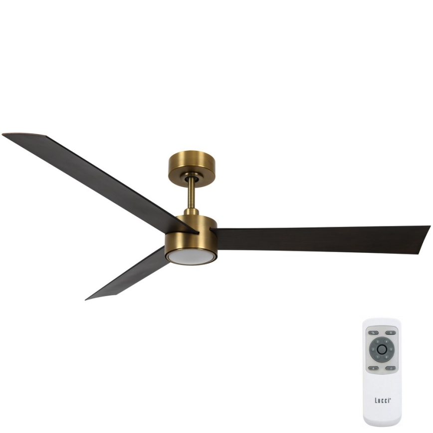 Lucci air 21610549- LED himmennettävä kattovalo CLIMATE 1xGX53/12W/230V wenge/kulta + kauko-ohjaus