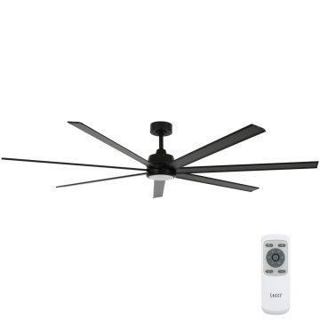 Lucci air 21610949 - Kattotuuletin ATLANTA 1xGX53/12W/230V musta + kauko-ohjaus