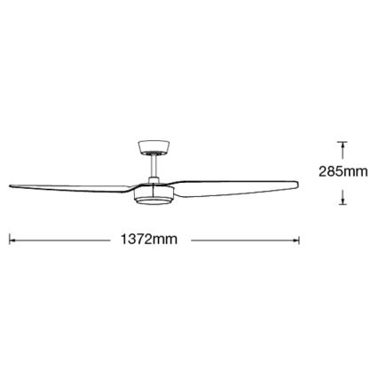 Lucci air 21615449 - Kattotuuletin CONDOR musta + kauko-ohjaus