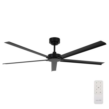 Lucci air 21616149 - Kattotuuletin MONZA IP55 musta + kauko-ohjaus