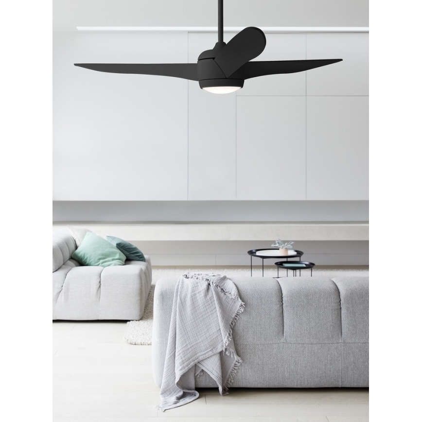 Lucci air 512910 - LED Kattotuuletin AIRFUSION NORDIC LED/20W/230V musta + kauko-ohjaus