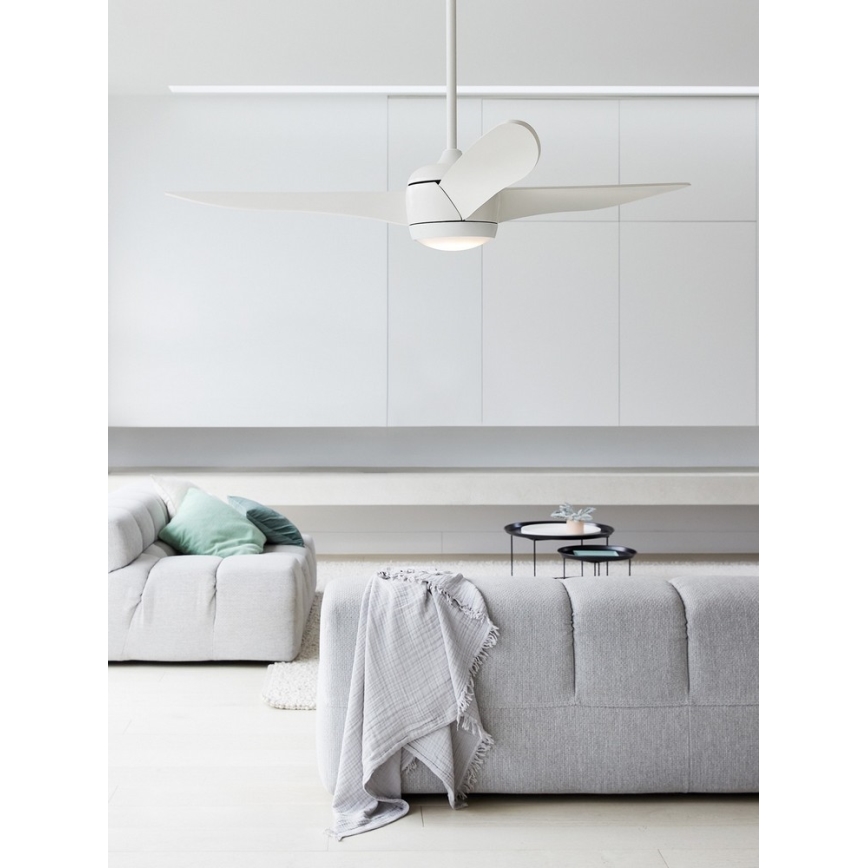 Lucci air 512911 - LED Kattotuuletin AIRFUSION NORDIC LED/20W/230V puu/valkoinen + kauko-ohjaus