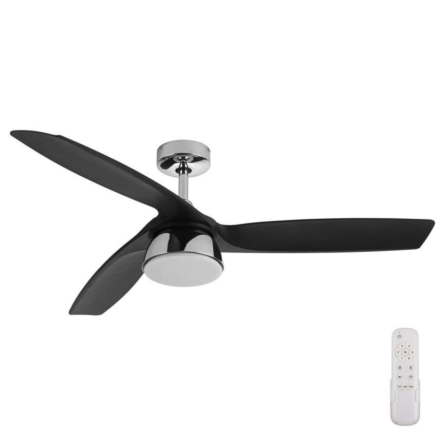 Lucci air 513072 - LED himmennettävä kattovalo BRONX LED/18W/230V 3000/4000/6000K musta/kiiltävä kromi + kauko-ohjaus