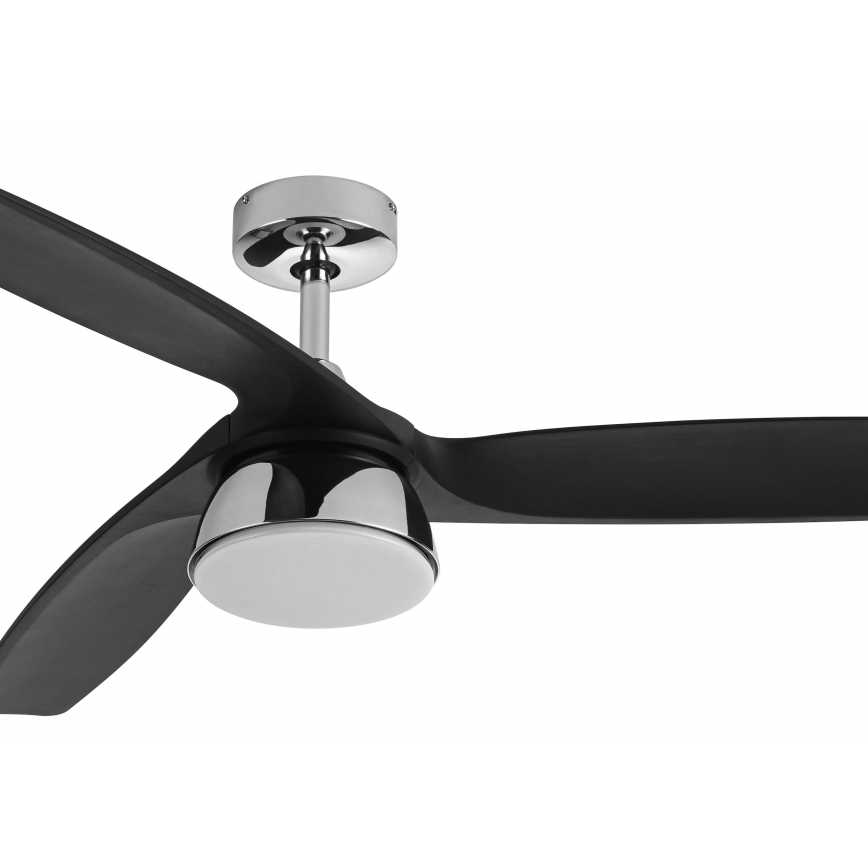 Lucci air 513072 - LED himmennettävä kattovalo BRONX LED/18W/230V 3000/4000/6000K musta/kiiltävä kromi + kauko-ohjaus