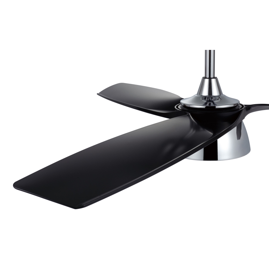 Lucci air 513072 - LED himmennettävä kattovalo BRONX LED/18W/230V 3000/4000/6000K musta/kiiltävä kromi + kauko-ohjaus