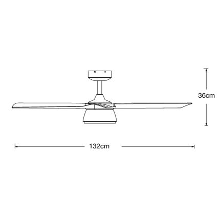 Lucci air 513072 - LED himmennettävä kattovalo BRONX LED/18W/230V 3000/4000/6000K musta/kiiltävä kromi + kauko-ohjaus