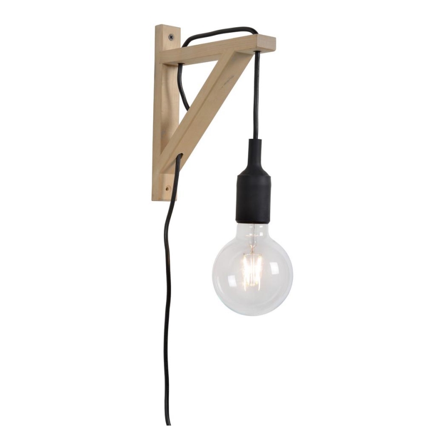 Lucide 08208/01/30 - Seinävalaisin FIX WALL 1xE27/60W/230V musta