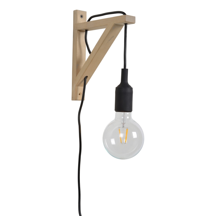 Lucide 08208/01/30 - Seinävalaisin FIX WALL 1xE27/60W/230V musta