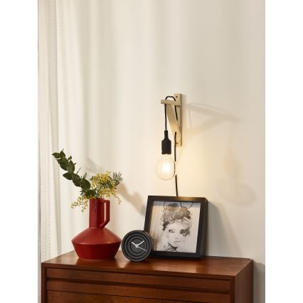 Lucide 08208/01/30 - Seinävalaisin FIX WALL 1xE27/60W/230V musta