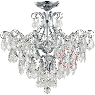 Luxera 33304 - Varaava kristalli GRANADA-kattovalaisimeen 5 cm