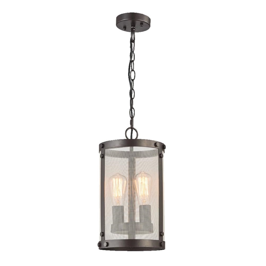 LUXERA 46072 - Kattokruunu ketjussa IOWA 2xE27/60W/230V