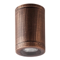 Luxera 48326 - Ulkokattovalo MOPTI 1xGU10/7W/230V IP54 pronssi