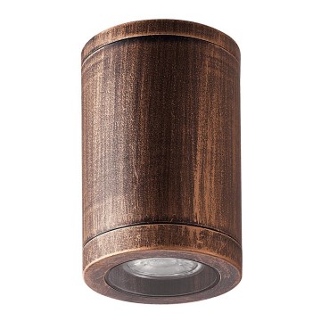 Luxera 48326 - Ulkokattovalo MOPTI 1xGU10/7W/230V IP54 pronssi