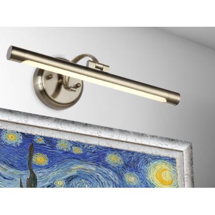 LUXERA 62301 - LED-kuvavalo MOSSARIO LED/8W/230V messinki