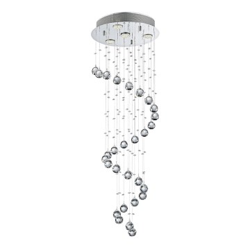 LUXERA 62410 - Kiinteä kristallikruunu COIL 4xGU10/50W/230V