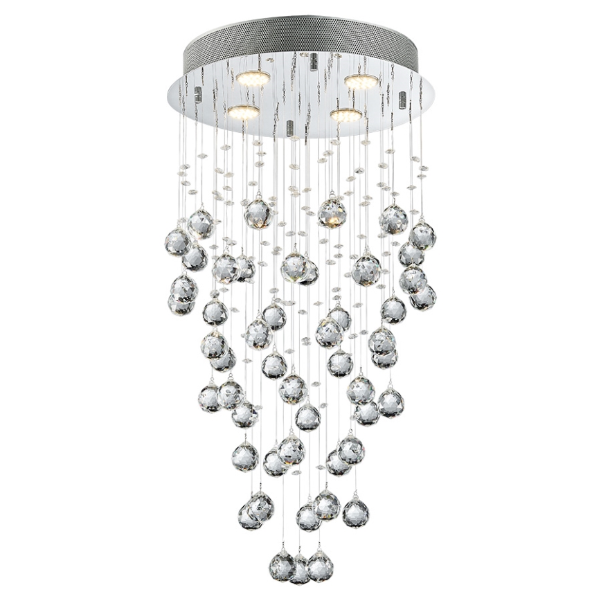 LUXERA 62411 - Kiinteä kristallikruunu NORR 4xGU10/50W/230V