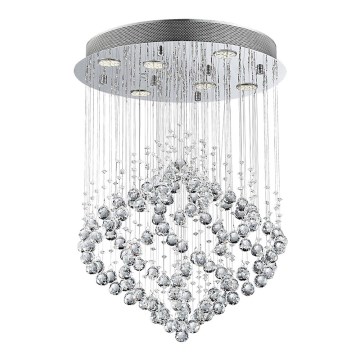 Luxera 62412 - Kiinteä kristallikruunu CHESTER 6xGU10/50W/230V