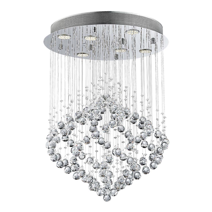 Luxera 62412 - Kiinteä kristallikruunu CHESTER 6xGU10/50W/230V
