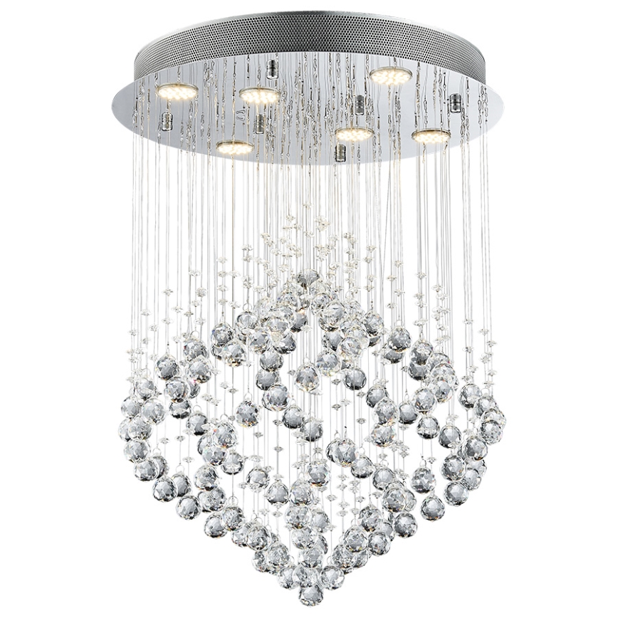 Luxera 62412 - Kiinteä kristallikruunu CHESTER 6xGU10/50W/230V