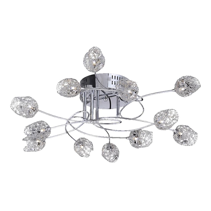 LUXERA 64040 - Kiinteä kattokruunu DELPHI 12xG4/20W/230V