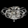 Luxera 64410 - Kiinteä kristallikruunu RIBBON CRYSTAL 6xG9/33W/230V