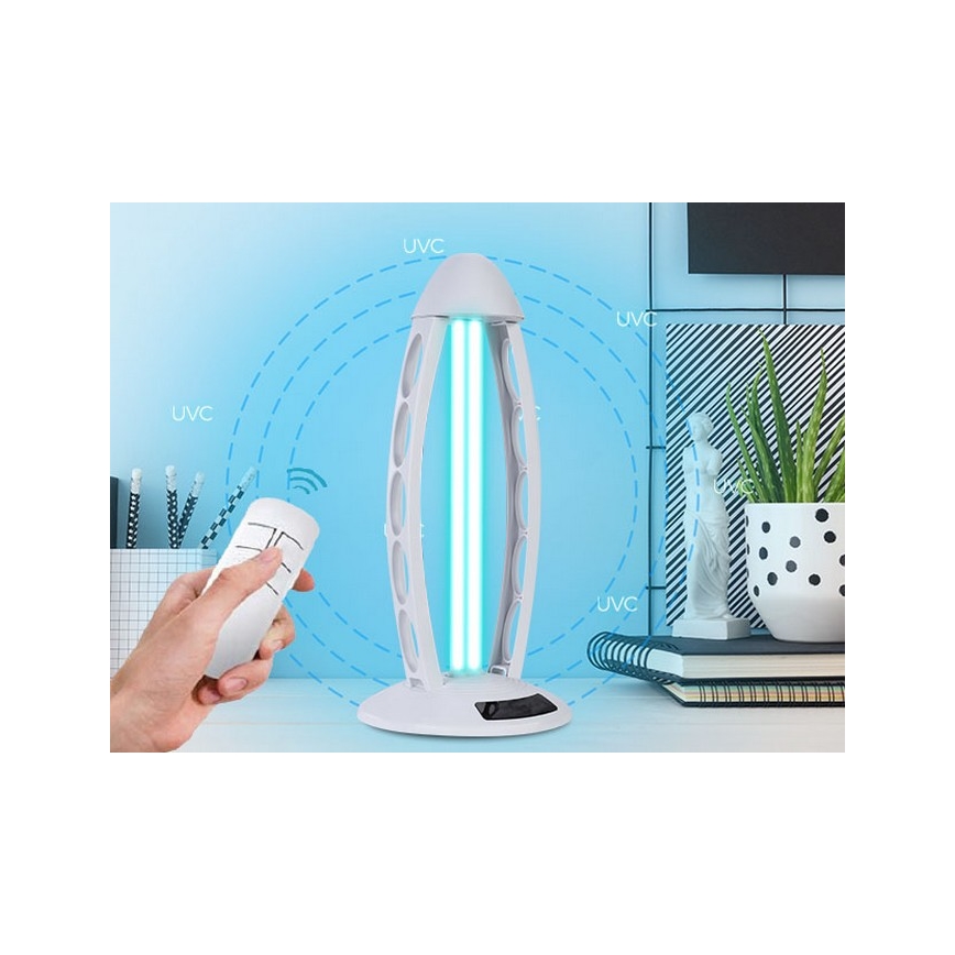 Luxera 70416 - Desinfioiva bakteereja tappava lamppu otsonilla UVC/38W/230V+kaukosäädin