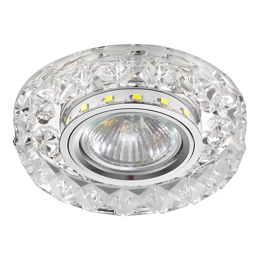 LUXERA 71074 - LED upotettava valo CRYSTALS 1xGU10/50W/230V + LED/3W STRIPE