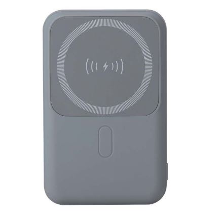 Magneettinen virtapankki langattomalla latauksella Power Delivery 10 000mAh/20W/3,7V harmaa