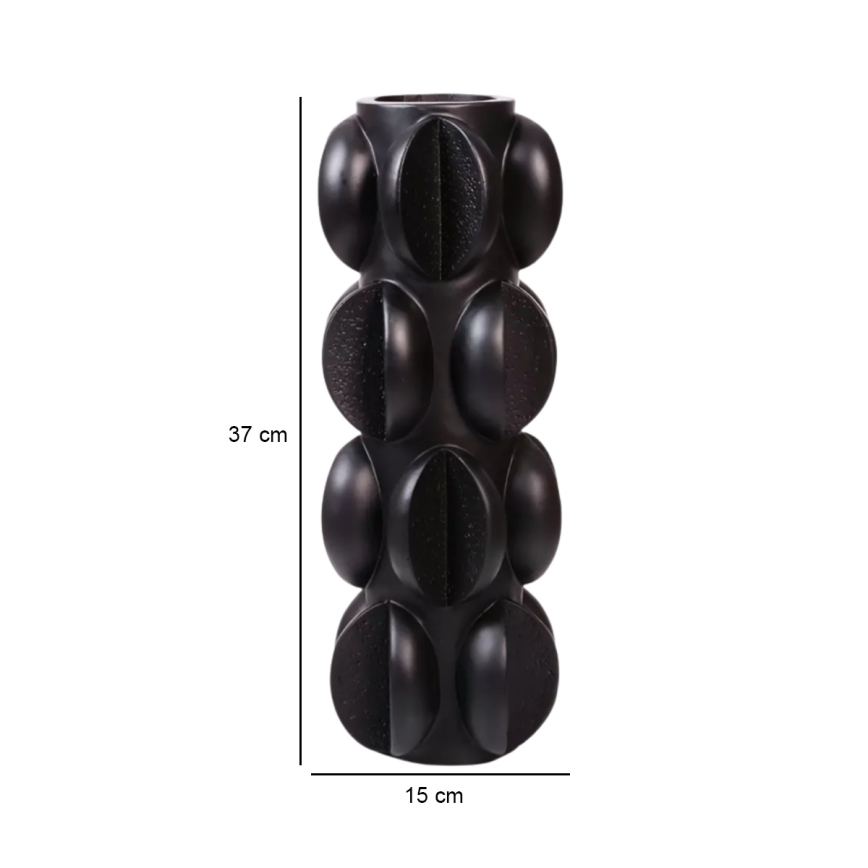 Maljakko 37x15 cm hartsi/mattamusta