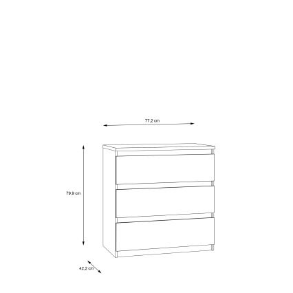 MAO-lipasto laatikoilla, artisan-tammi